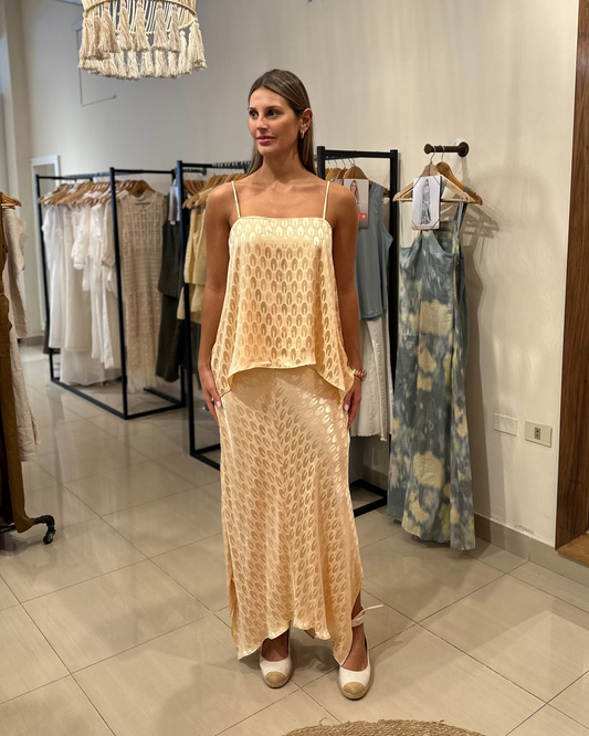 Blusa Cielo Jacquard Beige