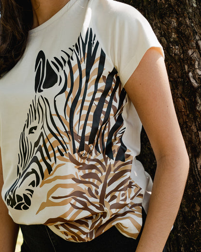 Remera Emilia Natural Cebra