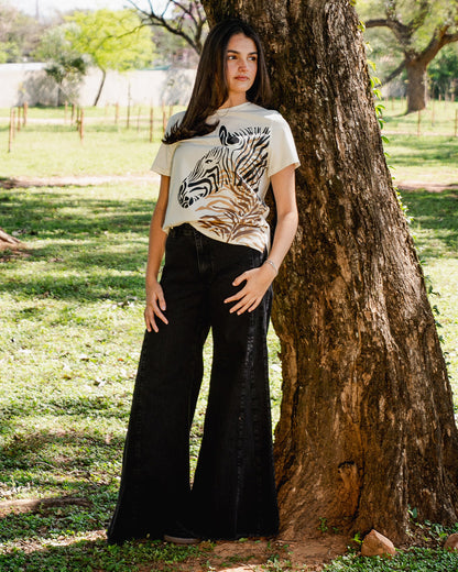 Remera Emilia Natural Cebra