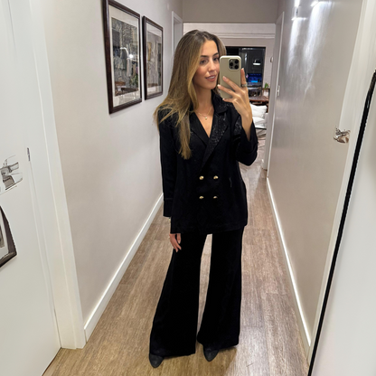 Pantalón Gardenia Jacquard Negro