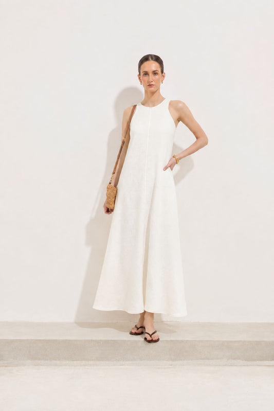 Vestido Vania Lino Off White