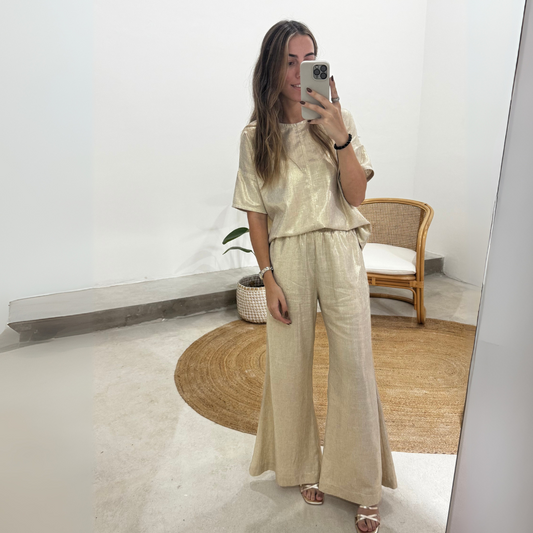 Pantalón Verona Brillito Dorado