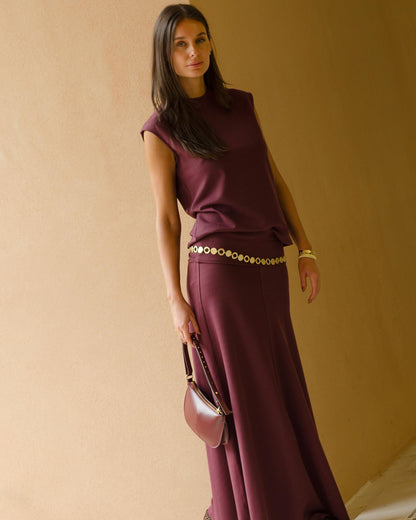 Pollera Serrana Bordo