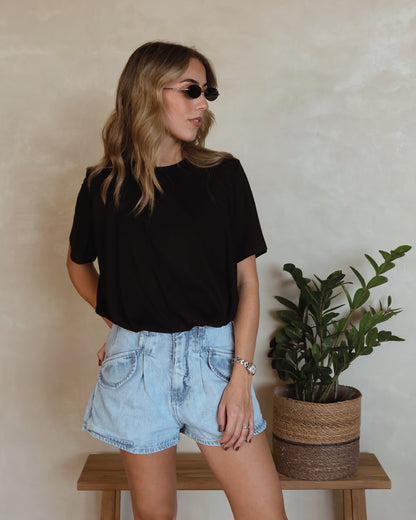 Short Belen Denim Celeste