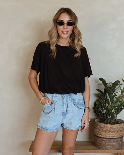 Short Belen Denim Celeste