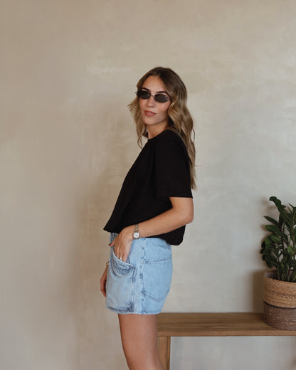 Short Belen Denim Celeste
