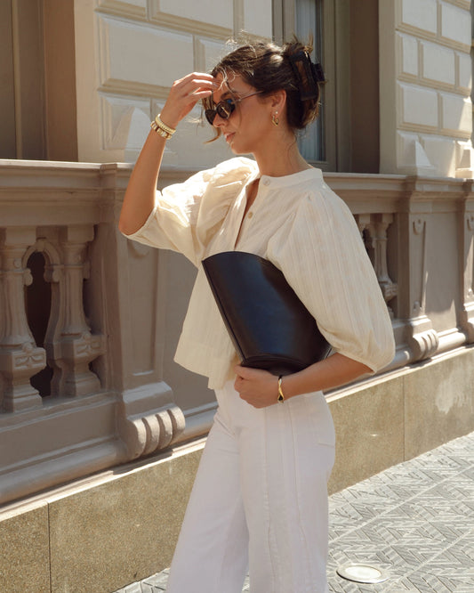 Camisa Gema Rayas Vainilla