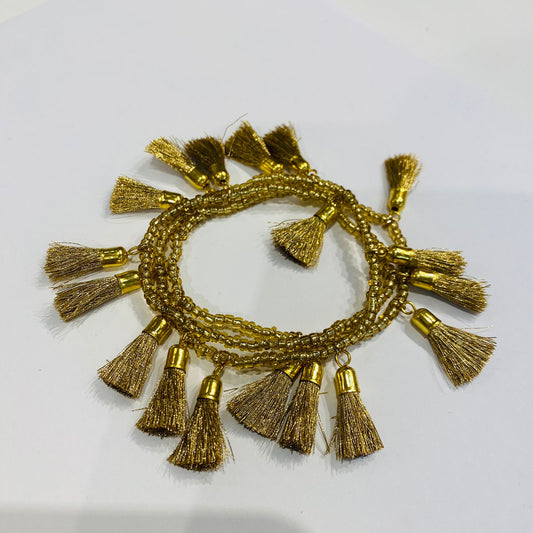 Pulsera Dorada Flecos