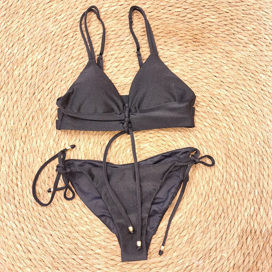Bikini mar brillito negro