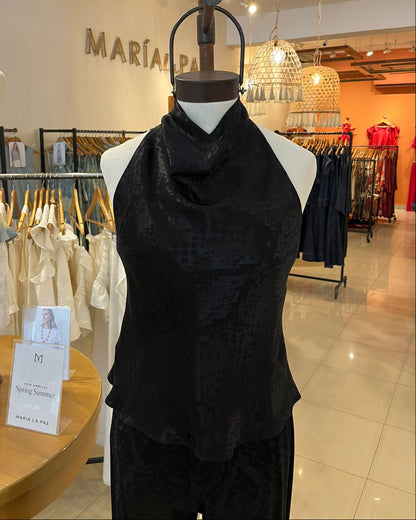 Blusa Iciar Jacquard Negro