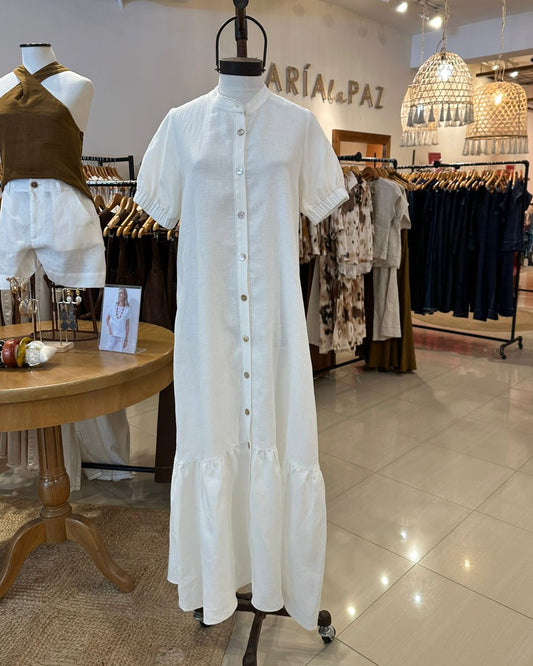 Vestido Mar Lino Natural