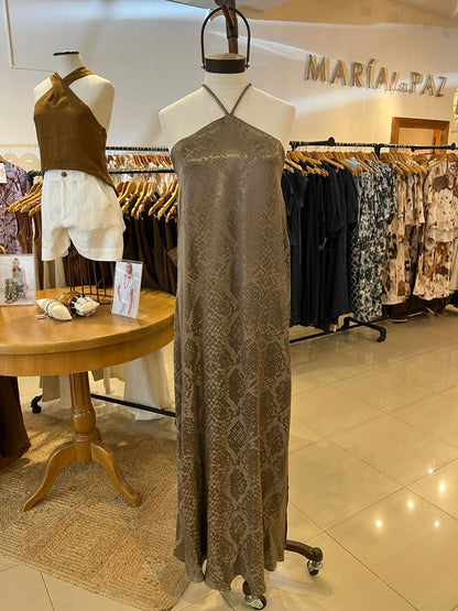 Vestido Diamante Jacquard Verde