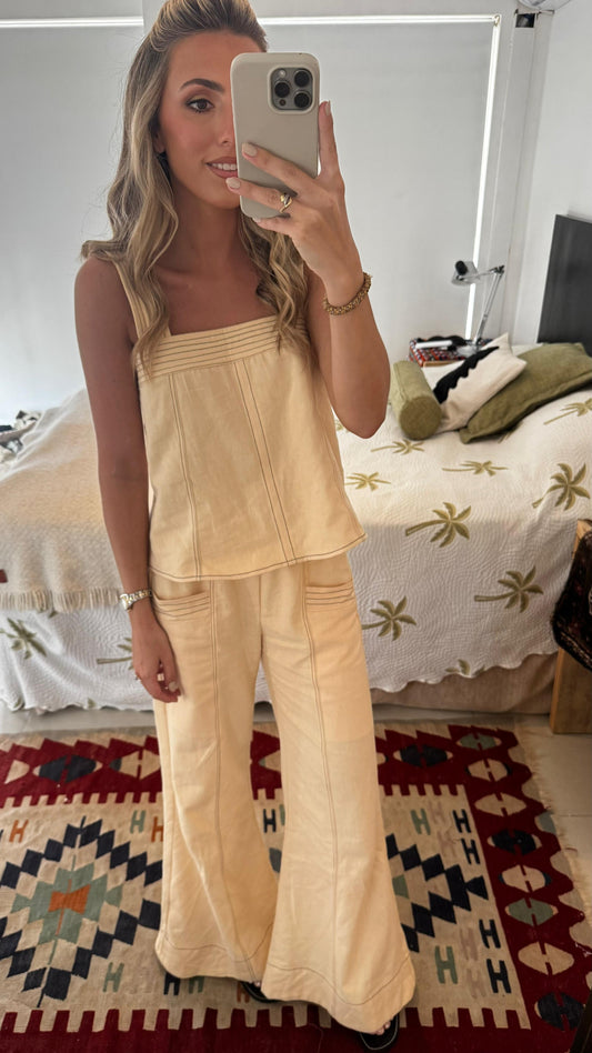 Pantalon Filipa Vainilla