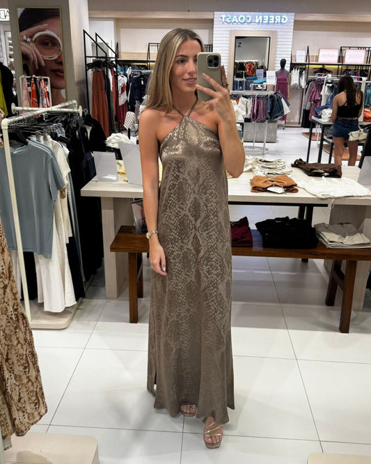 Vestido Diamante Jacquard Verde