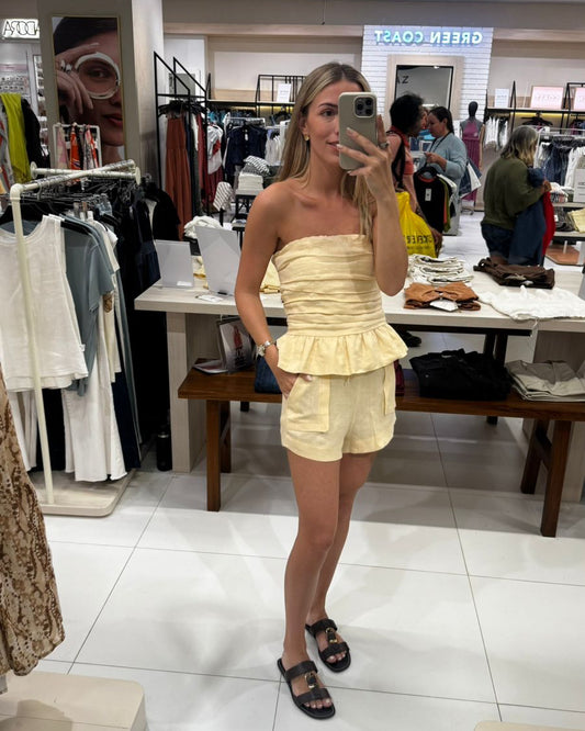 Short Cadiz Lino Vainilla