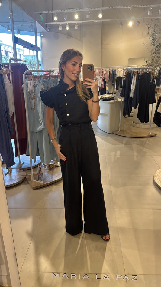 Pantalon Ceci Lino Negro