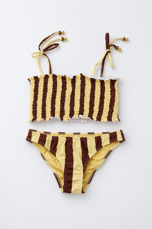 Bikini Eva Rayas Vainilla y Chocolate