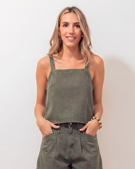 Blusa Belen Verde Musgo