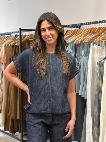 Blusa Filipa Azul Denim