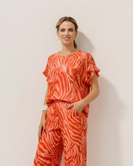 Blusa Filipa Print Rojo