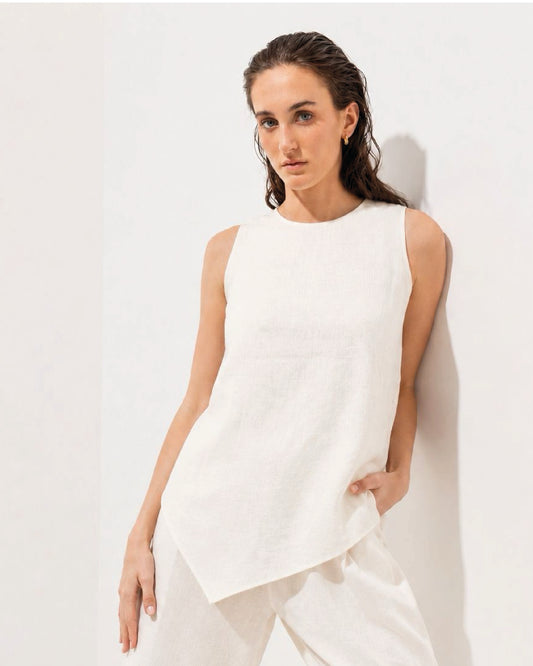 Blusa Irma Lino Off White