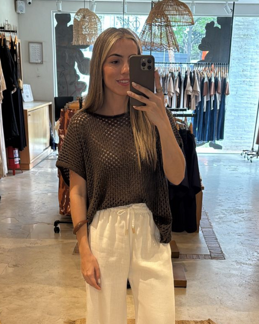 Blusa Tejida Chocolate