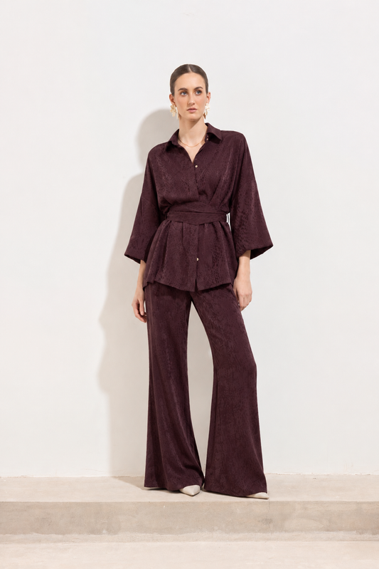 Camisa Vero Print Bordo
