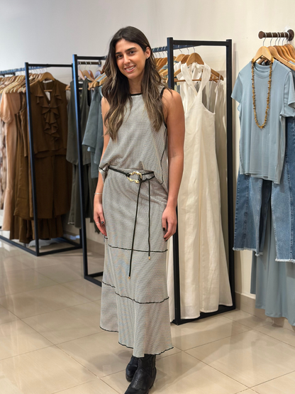 Pollera Jimena Negra y Blanca