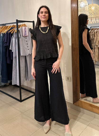 Blusa Isabel Lino Negro