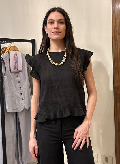 Blusa Isabel Lino Negro