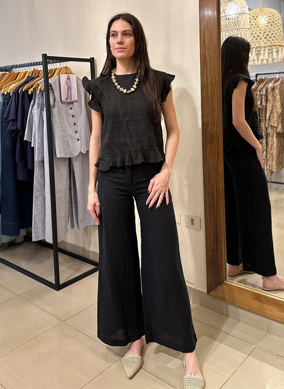 Blusa Isabel Lino Negro