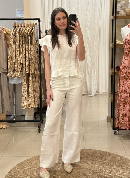 Pantalon Oxford Lino Natural