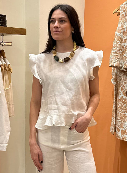 Blusa Isabel Lino Natural