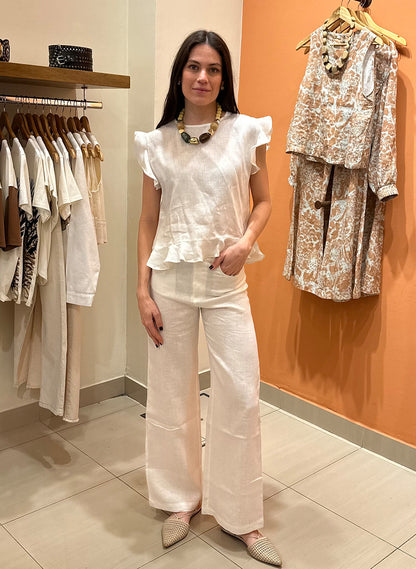 Blusa Isabel Lino Natural