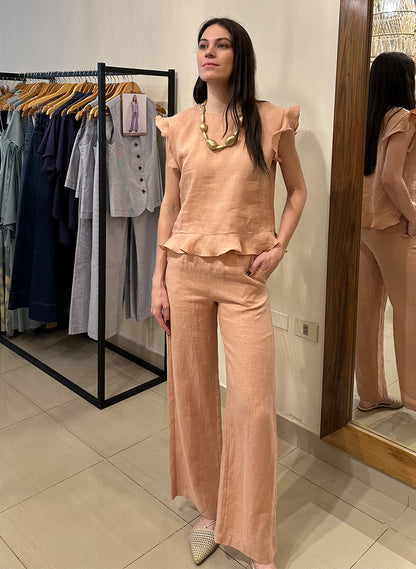 Blusa Isabel Lino Rosé