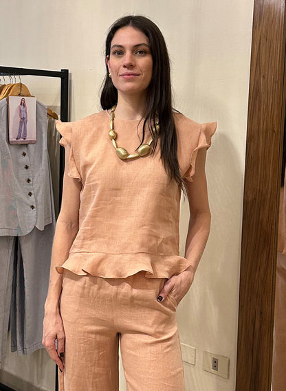 Blusa Isabel Lino Rosé