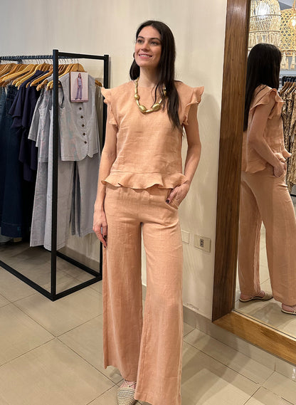 Blusa Isabel Lino Rosé