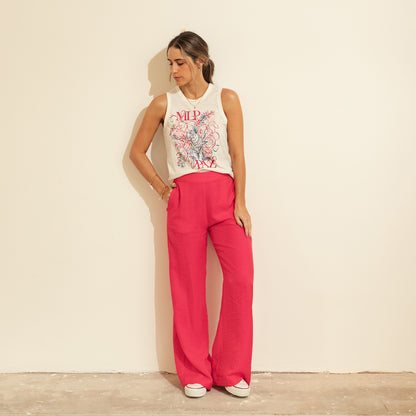 Pantalón Camila Shine Fucsia