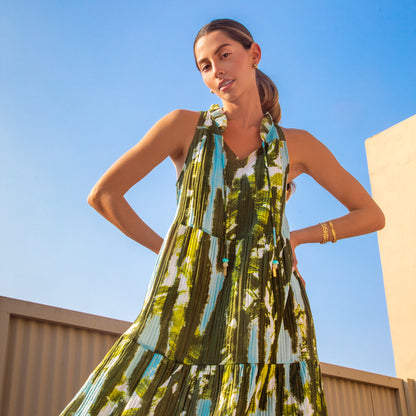 Vestido Silver Batik Verde