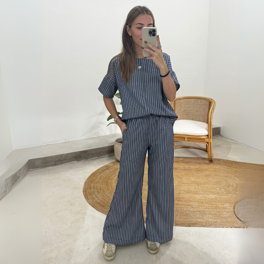 Pantalón Verona Rayas Azul