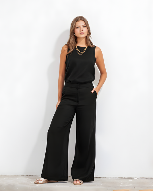 Pantalón Pilar Lino Negro