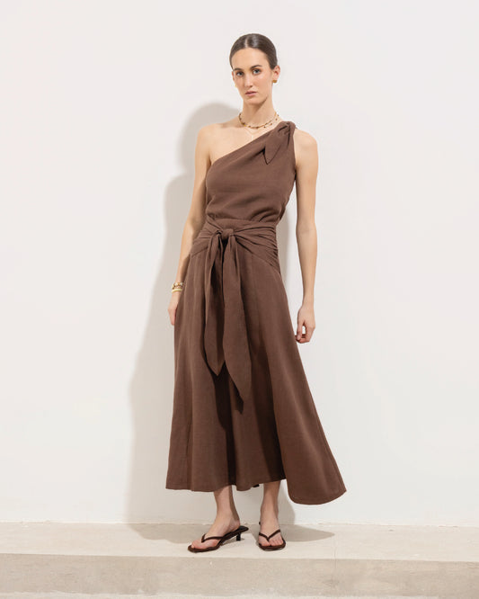Pollera Nina Lino Chocolate