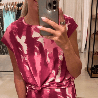 Remera Carlota Batik Fucsia
