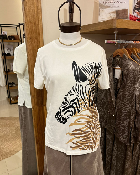 Remera Emilia Natural Cebra