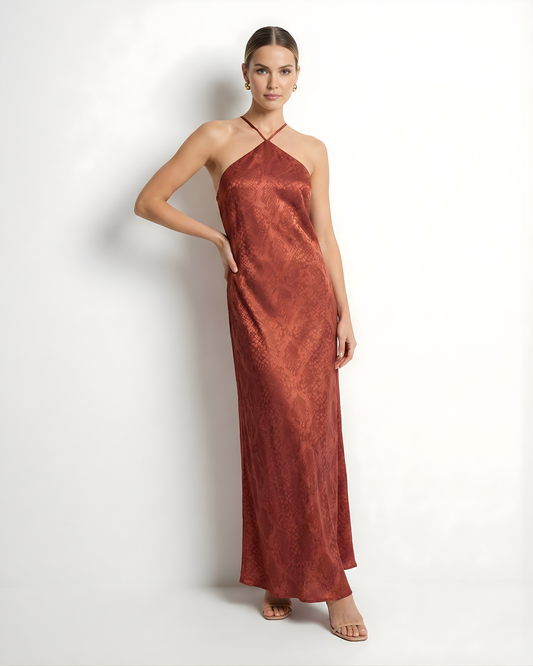 Vestido Diamante Jacquard Bordo