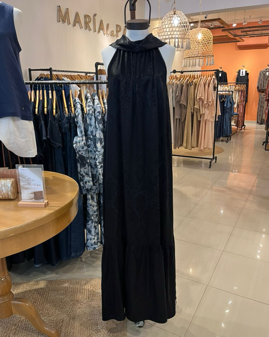 Vestido Lu Jacquard Negro