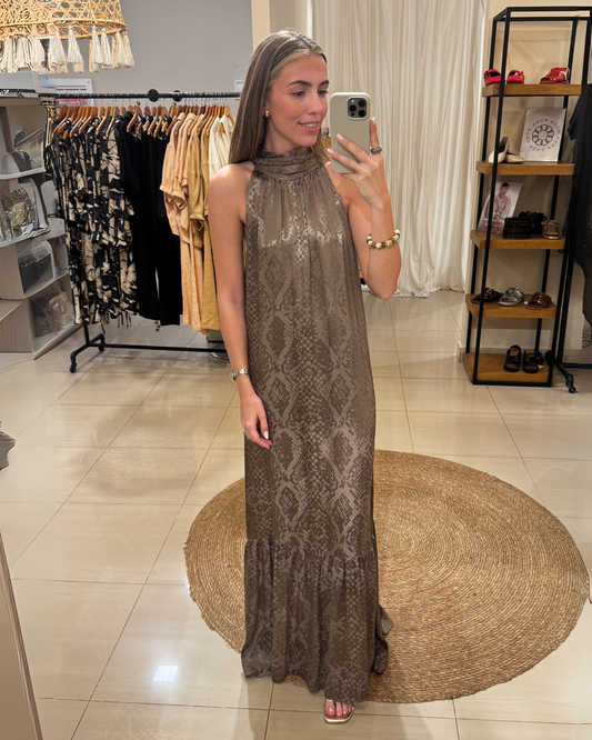 Vestido Lu Jacquard Verde