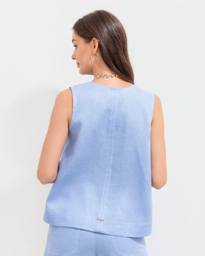 Blusa Marina Blue Aura
