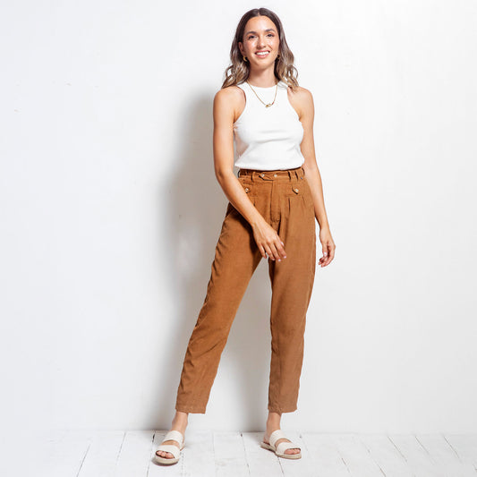 Pantalon pinzado dorsey beige