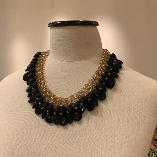 Collar bolas negras